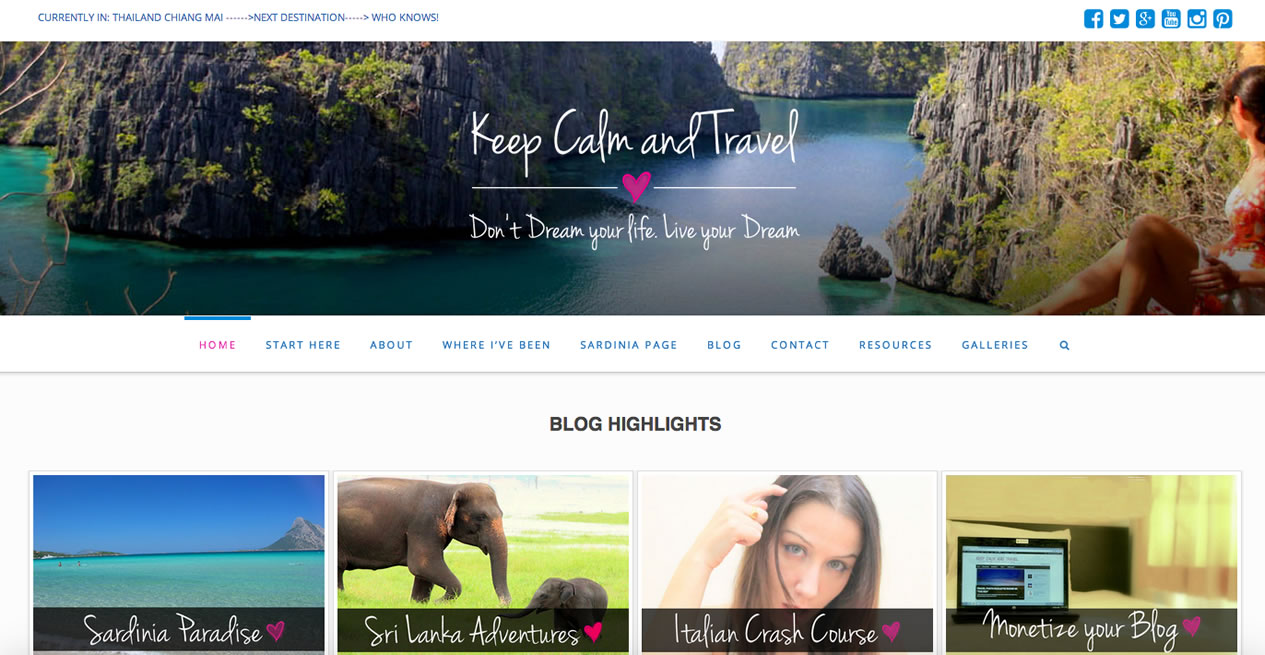 keepcalmandtravel.com Website