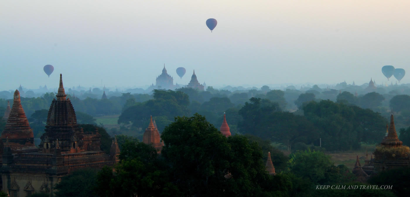 Burma Myanmar Bagan Sunsrise Temples