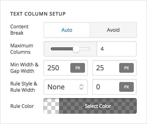 Text Element Controls