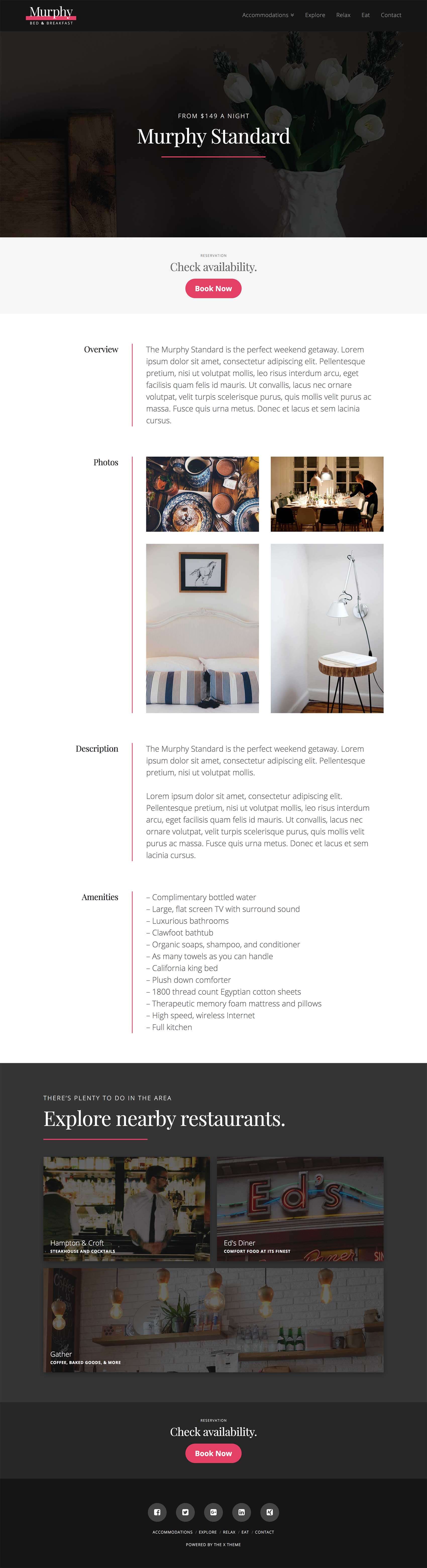 Bed and Breakfast Expanded Demo