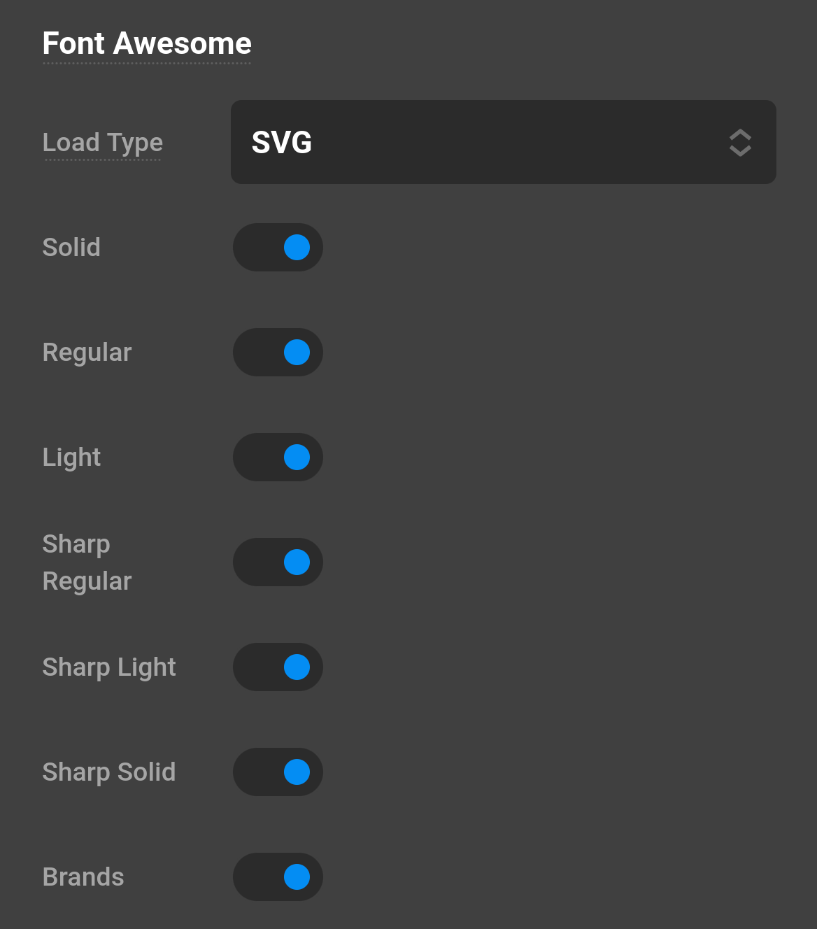 Font Awesome 6 Controls