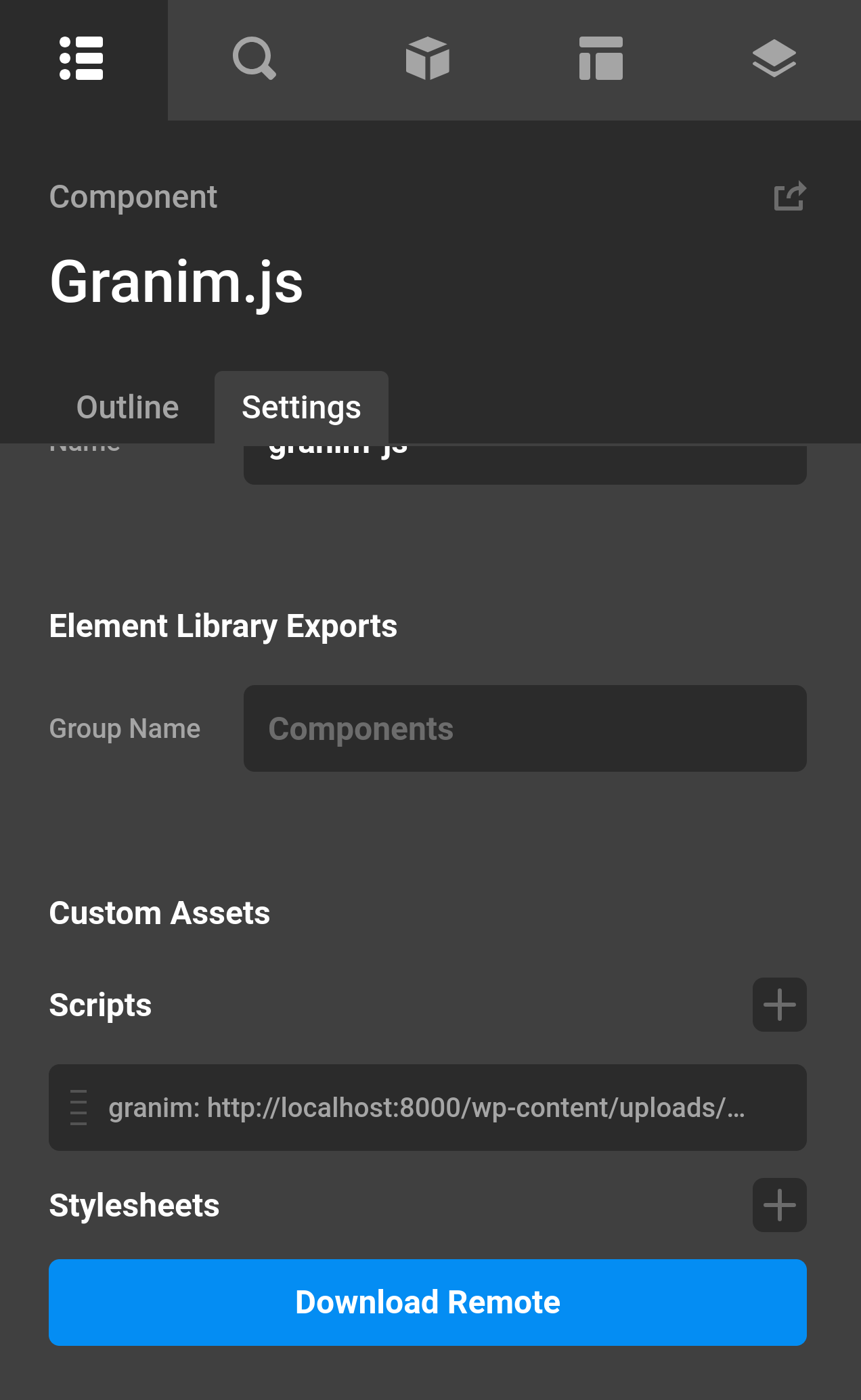 Custom Document Assets UI