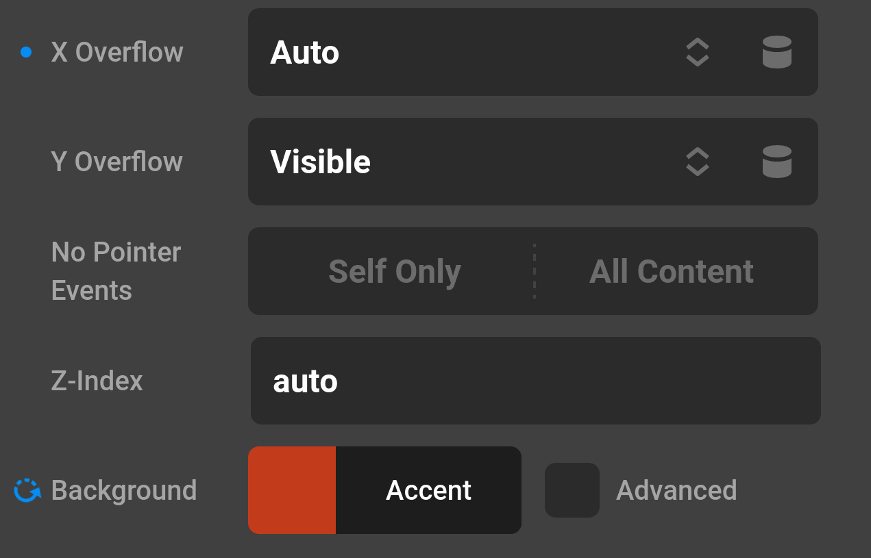 Modified Controls UI