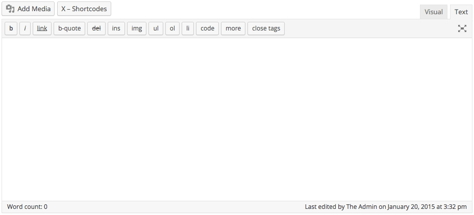 Shortcode Generator Button